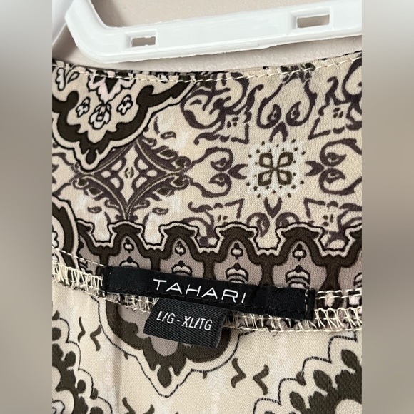 Women’s Tahari 3/4 Sleeve Patterned Kimono / Cover Up - Picture 3 of 9